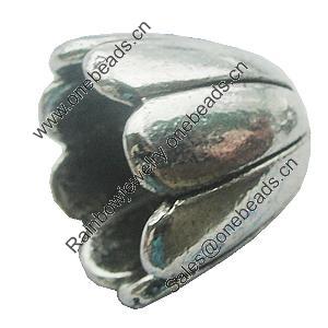 Bead Caps Zinc Alloy Jewelry Findings Lead-free, 15x17mm, Sold by Bag