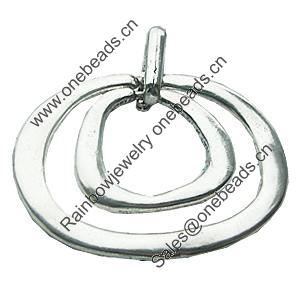 Pendant, Zinc Alloy Jewelry Findings, Lead-free, Flat Round 49x47mm, Sold by Bag