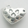 Pendant, Zinc Alloy Jewelry Findings, Lead-free, Heart 10x8mm, Sold by Bag