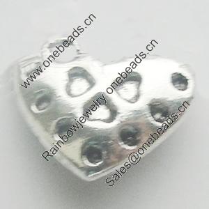 Pendant, Zinc Alloy Jewelry Findings, Lead-free, Heart 10x8mm, Sold by Bag