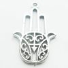 Pendant, Zinc Alloy Jewelry Findings, Lead-free, Hand 23x36mm, Sold by Bag