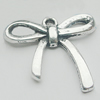Pendant, Zinc Alloy Jewelry Findings, Lead-free, Bowknot 26x25mm, Sold by Bag