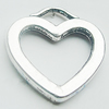 Pendant, Zinc Alloy Jewelry Findings, Lead-free, Heart 20x21mm, Sold by Bag