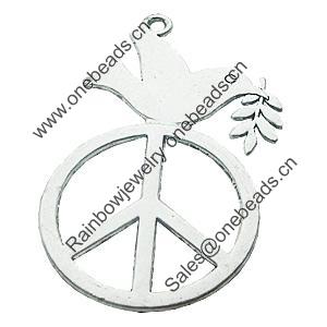 Pendant, Zinc Alloy Jewelry Findings, Lead-free, 35x60mm, Sold by Bag