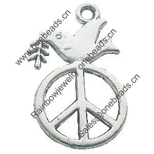 Pendant, Zinc Alloy Jewelry Findings, Lead-free, 16x29mm, Sold by Bag