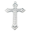 Pendant, Zinc Alloy Jewelry Findings, Lead-free, Cross 33x54mm, Sold by Bag