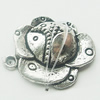 Pendant, Zinc Alloy Jewelry Findings, Lead-free, Flower 20x23mm, Sold by Bag
