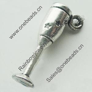 Pendant, Zinc Alloy Jewelry Findings, Lead-free, 7x20mm, Sold by Bag