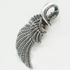 Pendant, Zinc Alloy Jewelry Findings, Lead-free, Wing 10x32mm, Sold by Bag