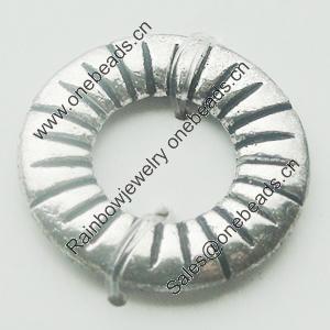 Donut, Zinc Alloy Jewelry Findings, Lead-free, 15mm, Sold by Bag