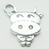 Pendant, Zinc Alloy Jewelry Findings, Lead-free, Animal 22x28mm, Sold by Bag