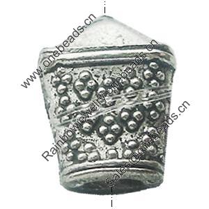 Beads, Zinc Alloy Jewelry Findings, Lead-free, 9x13mm, Sold by Bag