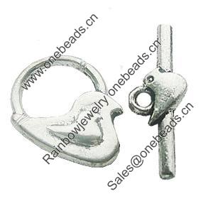Clasps Zinc Alloy Jewelry Findings Lead-free, Loop:15x18mm Bar:2x22mm, Sold by KG