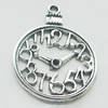 Pendant, Zinc Alloy Jewelry Findings, Lead-free, 30x40mm, Sold by Bag