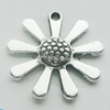 Pendant, Zinc Alloy Jewelry Findings, Lead-free, Flower 22x22mm, Sold by Bag