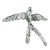 Connectors, Zinc Alloy Jewelry Findings, Lead-free, Bird 52x56mm, Sold by Bag