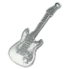 Pendant, Zinc Alloy Jewelry Findings, Lead-free, Guitar 55x17mm, Sold by Bag