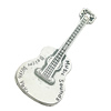 Pendant, Zinc Alloy Jewelry Findings, Lead-free, Guitar 23x62mm, Sold by Bag
