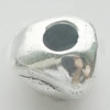 European Style Beads Zinc Alloy Jewelry Findings, Lead-free, 12x12mm Hole:4.5mm, Sold by Bag