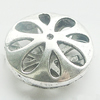 Hollow Bali Beads Zinc Alloy Jewelry Findings, Leaf-free, 17mm, Sold by Bag