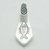 Pendant, Zinc Alloy Jewelry Findings, Lead-free, 6x19mm, Sold by Bag