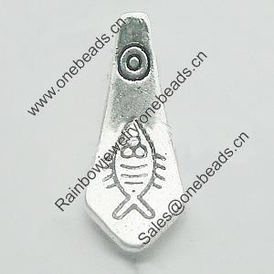 Pendant, Zinc Alloy Jewelry Findings, Lead-free, 6x19mm, Sold by Bag