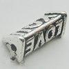 Beads, Zinc Alloy Jewelry Findings, Lead-free, 12x4mm, Sold by Bag