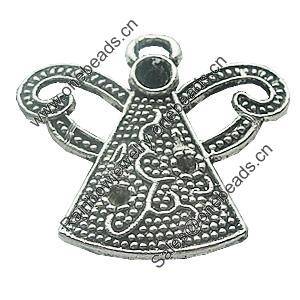 Pendant, Zinc Alloy Jewelry Findings, Lead-free, 29x27mm, Sold by Bag