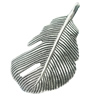 Pendant, Zinc Alloy Jewelry Findings, Lead-free, Leaf 22x43mm, Sold by Bag
