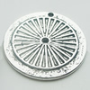 Pendant, Zinc Alloy Jewelry Findings, Lead-free, 24mm, Sold by Bag