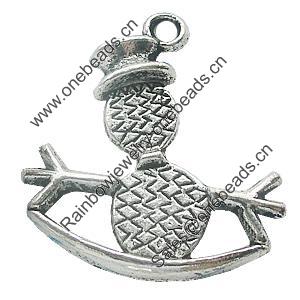 Pendant, Zinc Alloy Jewelry Findings, Lead-free, 28x30mm, Sold by Bag