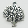 Pendant, Zinc Alloy Jewelry Findings, Lead-free, Tree 16x20mm, Sold by Bag