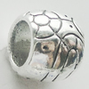 European Style Beads Zinc Alloy Jewelry Findings, Lead-free, 7x9mm Hole:6mm, Sold by Bag