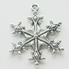 Pendant, Zinc Alloy Jewelry Findings, Lead-free, Snow 22x29mm, Sold by Bag