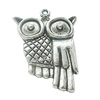 Pendant, Zinc Alloy Jewelry Findings, Lead-free, Owl 25x35mm, Sold by Bag