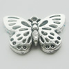 Pendant, Zinc Alloy Jewelry Findings, Lead-free, Butterfly 25x17mm, Sold by Bag