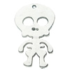 Pendant, Zinc Alloy Jewelry Findings, Lead-free, Skeleton 23x39mm, Sold by Bag