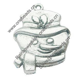 Pendant, Zinc Alloy Jewelry Findings, Lead-free, 21x30mm, Sold by Bag