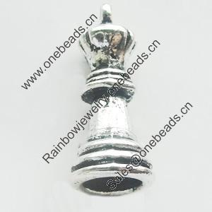 Zinc Alloy Cord End Caps, 11x27mm, Sold by Bag 