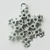 Pendant, Zinc Alloy Jewelry Findings, Lead-free, Snow 18x23mm, Sold by Bag