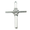 Pendant, Zinc Alloy Jewelry Findings, Lead-free, Cross 32x49mm, Sold by Bag