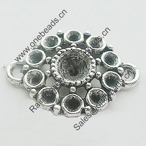 Connectors, Zinc Alloy Jewelry Findings, Lead-free, 28x21mm, Sold by Bag