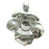 Pendant, Zinc Alloy Jewelry Findings, Lead-free, Flower 40x48mm, Sold by Bag