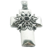 Pendant, Zinc Alloy Jewelry Findings, Lead-free, Cross 31x56mm, Sold by Bag