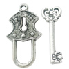 Clasps Zinc Alloy Jewelry Findings Lead-free, Loop:13x24mm Bar:7x23mm, Sold by KG