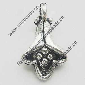 Pendant, Zinc Alloy Jewelry Findings, Lead-free, 8x14mm, Sold by Bag