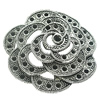 Pendant, Zinc Alloy Jewelry Findings, Lead-free, Flower 48x48mm Hole:5mm, Sold by Bag