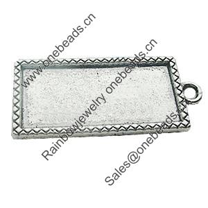 Zinc Alloy Pendant Settings, Lead-free, Outside diameter:58x26mm, Interior diameter:46x20.5mm, Sold by Bag