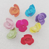 Imitation Wood Acrylic Beads, Mix Color, Flower 14mm Hole:1.5mm, Sold by Bag