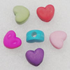 Imitation Wood Acrylic Beads, Mix Color, Heart 12x10mm Hole:3.5mm, Sold by Bag